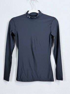 Under Armour Black Compression Long-Sleeve Mock Neck ColdGear S